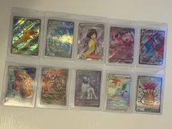 Lot Of 10 NM Pokemon Card Mix With Card Protectors Pikachu,Gyarados,Erika,Mew ++ - Image 4