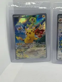 Lot Of 10 NM Pokemon Card Mix With Card Protectors Pikachu,Gyarados,Erika,Mew ++ - Image 5