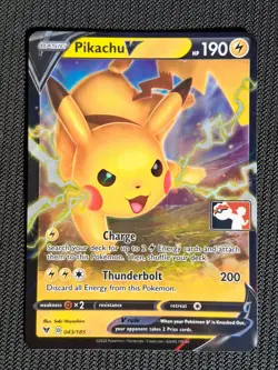 Pikachu V 043/185 Prize Pack Series Pokemon Play! NEAR MINT NM - Image 1