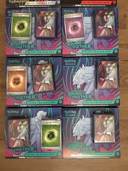 Lot Of 10 Pokemon ETB Empty Boxes With Sleeves,Guides & Energy Deck - Image 3