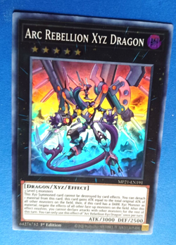 YUGIOH ARC REBELLION XYZ DRAGON MP21-EN191 SUPER RARE HOLO 1ST EDITION UNPLAYD - Image 2