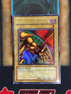 Yugioh Left Arm Of The Forbidden One LOB-123 Ultra Rare Original Print MP - Image 1