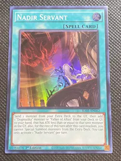 YuGiOh! - Nadir Servant RA01-EN062 Super Rare 1st Edition Near Mint - Image 1