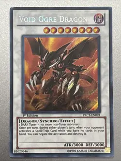 Yu-Gi-Oh! TCG Void Ogre Dragon PRC1-EN021 2012 1st Edition Secret Rare LP - Image 1