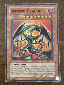 Yu-Gi-Oh! TCG Berserk Dragon DCR-019 Dark Crisis Unlimited Super Rare LP - Image 1