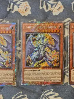 Yugioh! Lightpulsar Dragon x3 (Platinum Secret Rare) RA04-EN176 1st Edition NM - Image 3