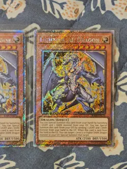 Yugioh! Lightpulsar Dragon x3 (Platinum Secret Rare) RA04-EN176 1st Edition NM - Image 4
