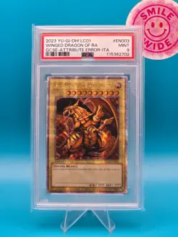 PSA 9 - 2023 Yu-Gi-Oh! LC01, Winged Dragon of Ra, QCSE-Attribute Error-ITA - Image 1