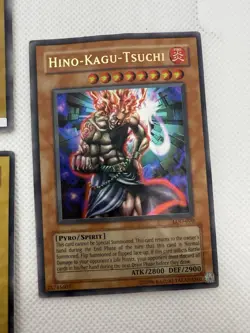 Vintage Yugioh DAMAGED Lot (5) Cards Holo Blue Eyes Red Eyes Dragon Black Luster - Image 4