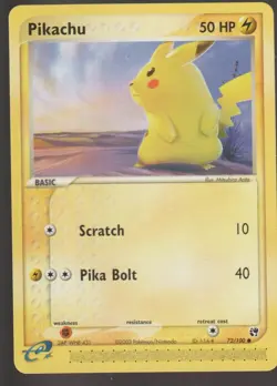 PIKACHU - 72/100 - EX Sandstorm - Pokemon e-Card Series - Common - NM - Image 1