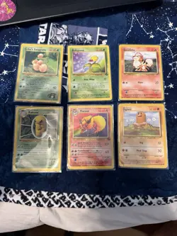 POKEMON CARD LOT WITH SUPER RARE RAINBOW FLAREON🔥 1999 VINTAGE CARDS - Image 1
