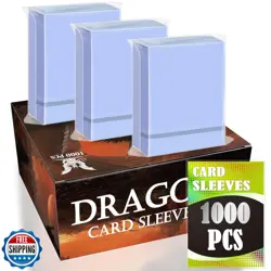 YMluky Card Sleeves for Standard Cards，Matte Baseball Card Sleeve Perfect Fit - Image 1