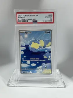 PSA 10 GEM MINT SPHEAL # 199/191 ILLUSTRATION RARE SURGING SPARKS Pokemon Card - Image 1
