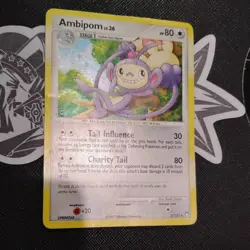 POKEMON Card TCG MYSTERIOUS TREASURES AMBIPOM 3/123 Holgraphic Rare Played - Image 1