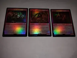 Rally at the Hornburg + Olog-hai Crusher + Rohirrim Lancer - 3 FOIL MTG Cards - Image 2