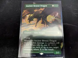 MTG Magic the Gathering FOIL Ancient Bronze Dragon Borderless CLB! - Image 1