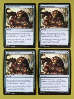 Aggressive Instinct x4 Global Series 4x Magic the Gathering MTG - Image 1