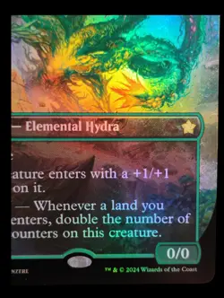 MTG Mossborn Hydra 0337 (Borderless) Foundations Foil Finish Rare - Image 5
