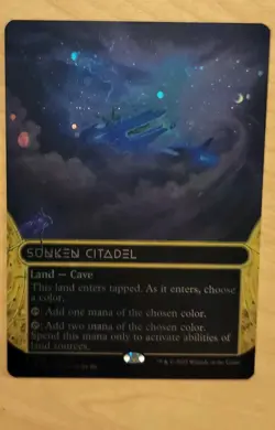 Foil - Sunken Citadel (0131) (Borderless) (Galaxy Foil) - 131 / NM / English MTG - Image 3