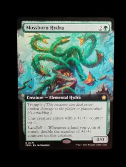 MTG Mossborn Hydra 0471 (Extended Art) Foundations Regular Rare - Image 1