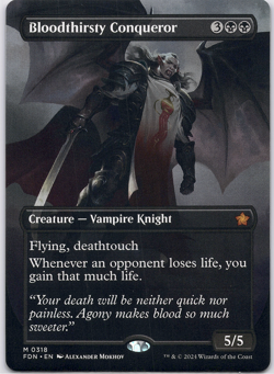 Bloodthirsty Conqueror (Borderless) [Foundations] (FDN) [MTG] Magic 318 - Image 1