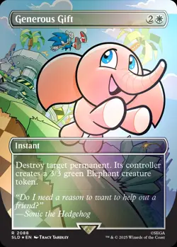 Secret Lair x Sonic - MTG - Generous Gift #2088 (NM, FOIL 🌈) - SHIPS NOW - Image 1