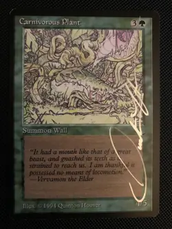 MTG ** The Dark *** Carnivorous Plant *** Artist Proof Quinton Hoover SIGNED - Image 2