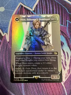 Dion, Bahamut's Dominant (Borderless Foil) Final Fantasy MTG English - Image 1