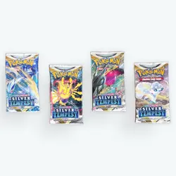 Pokemon Silver Tempest Booster Pack Lot of 4 Art Bundle Sword & Shield TCG New - Image 1