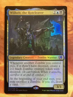 MTG Foil Wilhelt, the Rotcleaver Commander: Innistrad: Midnight Hunt Near-Mint!! - Image 1