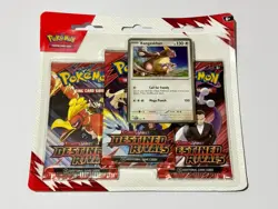 Pokemon TCG Destined Rivals 3 Pack Triple Blister Kangaskhan Booster Packs NEW - Image 1