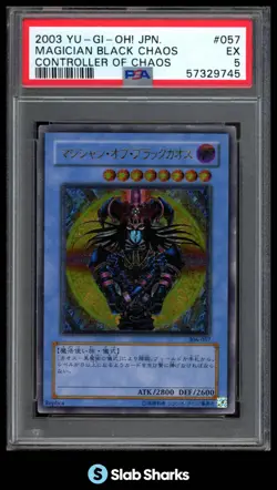 2003 YU-GI-OH! JPN CONTROLLER OF CHAOS #306-057 MAGICIAN BLACK CHAOS PSA 5 - Image 1