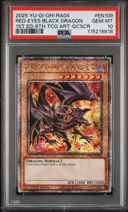 Red-Eyes Black Dragon *PSA GEM MINT 10* RA04-EN109 *QCR Secret Rare* Yugioh - Image 1