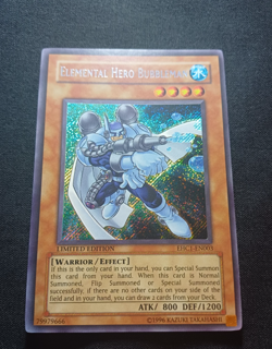 Yu-Gi-Oh Elemental Hero Bubbleman EHC1-EN003 Secret Rare Limited Edition - Image 1