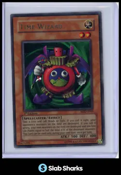 2002 YU-GI-OH! METAL RAIDERS 1ST EDITION #MRD-065 TIME WIZARD - Image 1