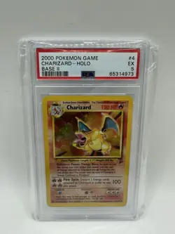Charizard Psa 5 - 1999/2000 Pokemon Card Game Base Set 2 Holo 004/130 - Image 1