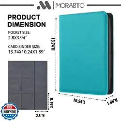 MORABTO Card Binder 9 Pocket,Trading Card Binder Holds up to 360 Cards with 2 - Image 2