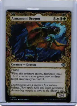 MTG Magic the Gathering Armament Dragon (307/485) Tarkir Dragonstorm NM FOIL - Image 1