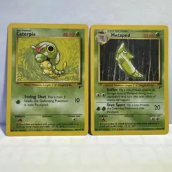 Pokemon Trading Card Game TCG Base Set 2 Caterpie & Metapod 68/130 - 81/130 - Image 1