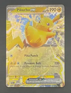 Pokemon Card Pikachu EX 063/193 Paldean Fates - Near Mint - Image 1
