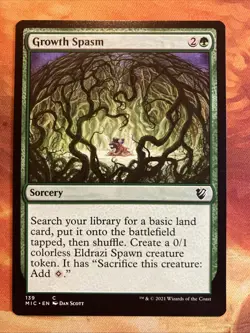MTG Growth Spasm Commander: Innistrad: Midnight Hunt Near-Mint Green Sorcery!! - Image 1
