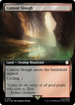 Canyon Slough (Extended Art Surge 1017) FOIL Fallout PLD Land Rare CARD ABUGames - Image 1