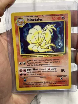 Pokemon Base Set Unlimited Ninetales 12/102 Holo Rare Vintage Pokemon Card MP - Image 1