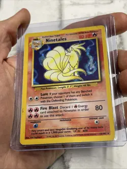 Pokemon Base Set Unlimited Ninetales 12/102 Holo Rare Vintage Pokemon Card MP - Image 2
