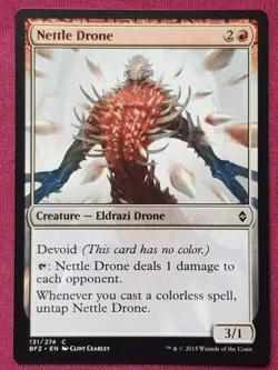 Magic The Gathering BATTLE FOR ZENDIKAR NETTLE DRONE card MTG - Image 1