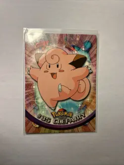 #35 Clefairy 1999 TOPPS Pokemon TV Animation Series Blue Logo Vintage Card - Image 1