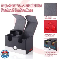 tombert Card Deck Box with 2 Dividers and a Dice Tray for MTG Cards, 380+ Car - Image 3