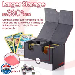 tombert Card Deck Box with 2 Dividers and a Dice Tray for MTG Cards, 380+ Car - Image 4