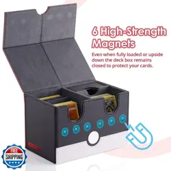 tombert Card Deck Box with 2 Dividers and a Dice Tray for MTG Cards, 380+ Car - Image 5