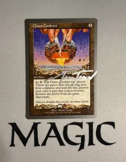 1 x Unglued Chaos Confetti MTG Card Signed by Artist Mark Tedin NM 1998 - Image 1